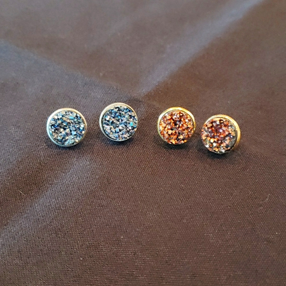 2 pk. Druzy Earrings.